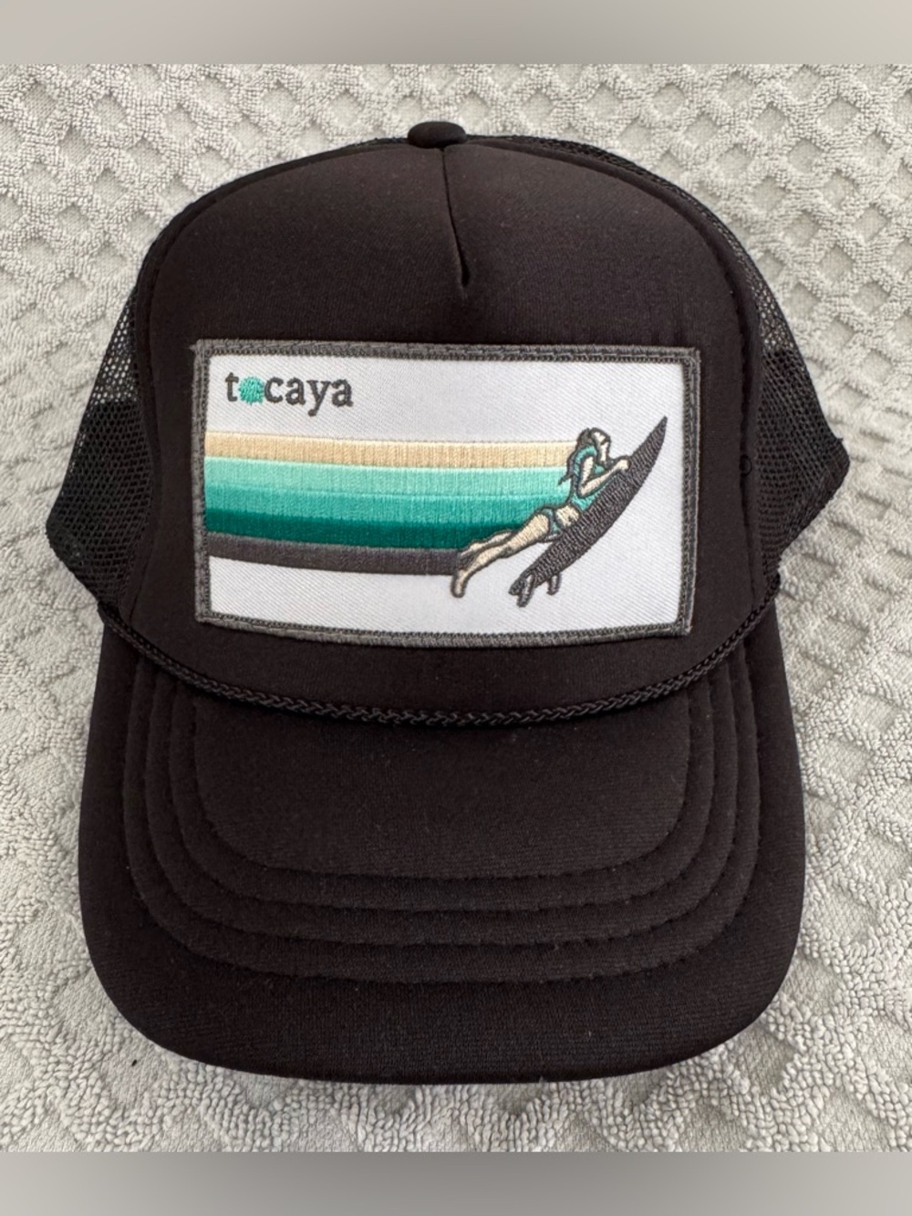 🆕 Aviator Nation Tocaya Organica Limited Edition Surfer Girl Trucker Hat Black